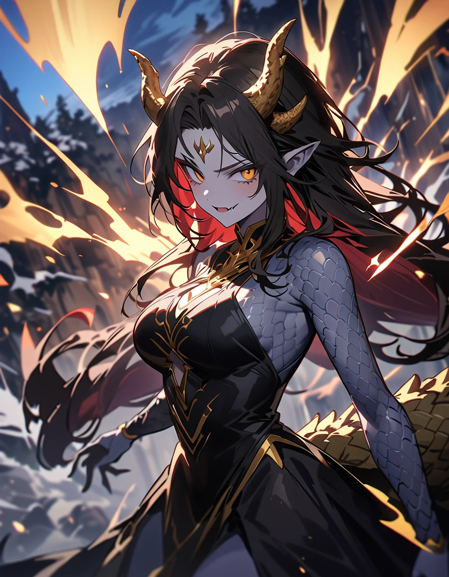 ((highest quality)),(Ultra-high resolution),(Super detailed new),(Detailed Description),((The best CG)),(A masterpiece),Ultra-detailed art,A wonderful new art form,(Art with precise detail:1.5), (Female Devil:1.6),(Eyes of Madness:1.2), energy,  Wind
