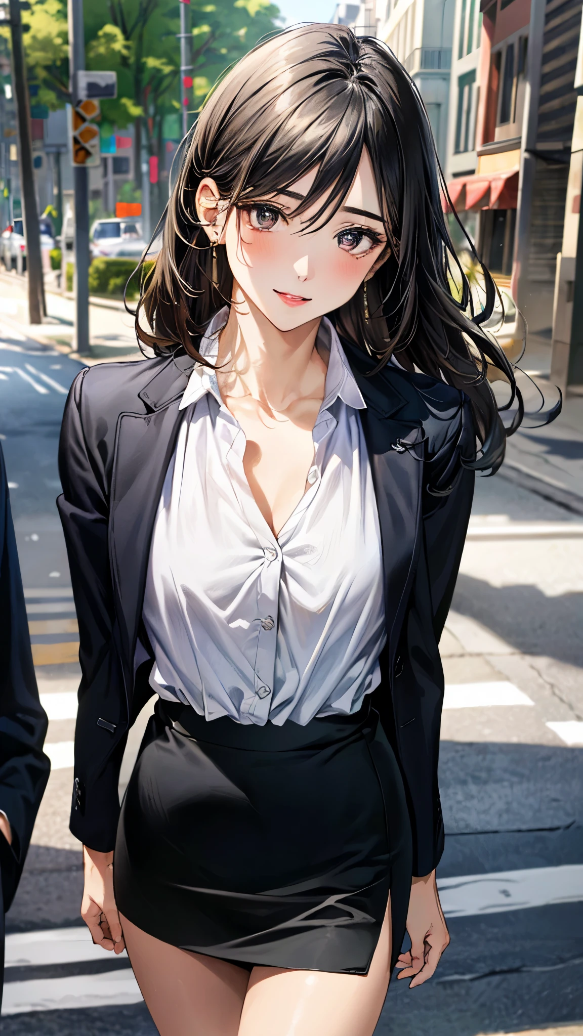 1woman,random office lady fashion,(Thin type),(large breasts),(random sexy pose),(random hairstyle),(Highest image quality,(8K), Ultra-realistic, Best Quality, High quality, High Definition, high quality texture, high detailing, Beautiful detailed, fine detailed, extremely details CG, Detailed texture, realistic representation of face, masterpiece, presence),(wearing glasses:1.2),black pantyhose