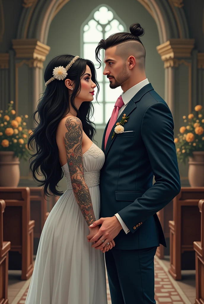 vector art, Colorful graffiti illustration, Bride and groom, in the center, Bright colors, paint splashes and blots, high detail, whitebackground