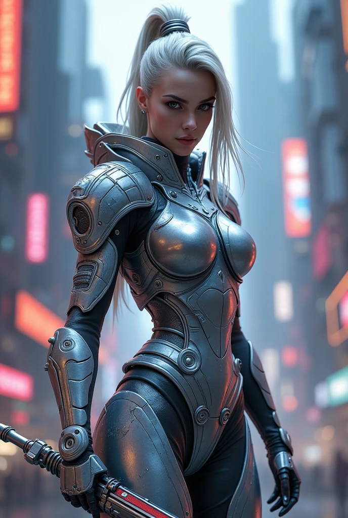 (La Best Quality,A high resolution,Ultra - detailed,actual),Megan fox short plaid skirt shein, (top corto white cyborg :1.4), (White gray hair :1.4) ,(short plaid skirt shein:1.4), (cyborg white plastic transparent mecánica :1.4) ,(Ruined dungeon ruins background:1.4 ), More detailed 8K.unreal engine:1.4,UHD,La Best Quality:1.4, photorealistic:1.4, skin texture:1.4, Masterpiece:1.8,first work, Best Quality,object object], (detailed face features:1.3),(The correct proportions),(beautiful eyes ),  (cowboy pose), (Megan fox:1.4), (Megan fox V2.1), Epic Fantasy Art Style HD, 4K fantasy art, epic fantasy digital art style, epic fantasy art style, Fantasy Woman, epic fantasy art portrait, Epic fantasy style, hyperrealistic fantasy art, hd fantasy art, Epic fantasy character art, epic fantasy art, in style of dark fantasy art, epic fantasy digital art, (face detailed :1.4), (cyberpunk style :1.4), (cinematic lighting :1.4) 