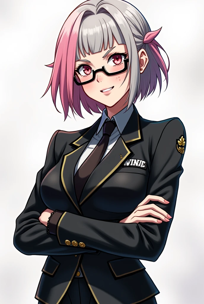 girl, solo, full body, from head to toe, standing, (Huge_Breasts:1.3), short skirt,
Character Design Sheet, character reference sheet, character turn around,
shinjou akane, light purple hair, (pink eyes:1.2), short hair,
black pantyhose, bow, collared shirt, hood, hooded jacket, jacket, open clothes, open jacket, open shirt, pantyhose, purple bow, purple jacket, school uniform, shirt, sleeves past wrists, unbuttoned shirt, white shirt,