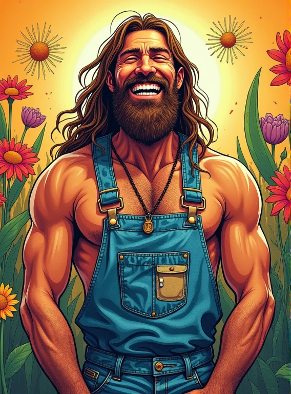An 18-year-old boy bodybuilder, embodying the perfect fusion of Joey Lawrence and Cody Calafiore with long hair, exuding an aura of strength and confidence. Enhanced with HDR technology, this image depicts a true masterpiece, 4K resolution, cowboy shot, cannabis