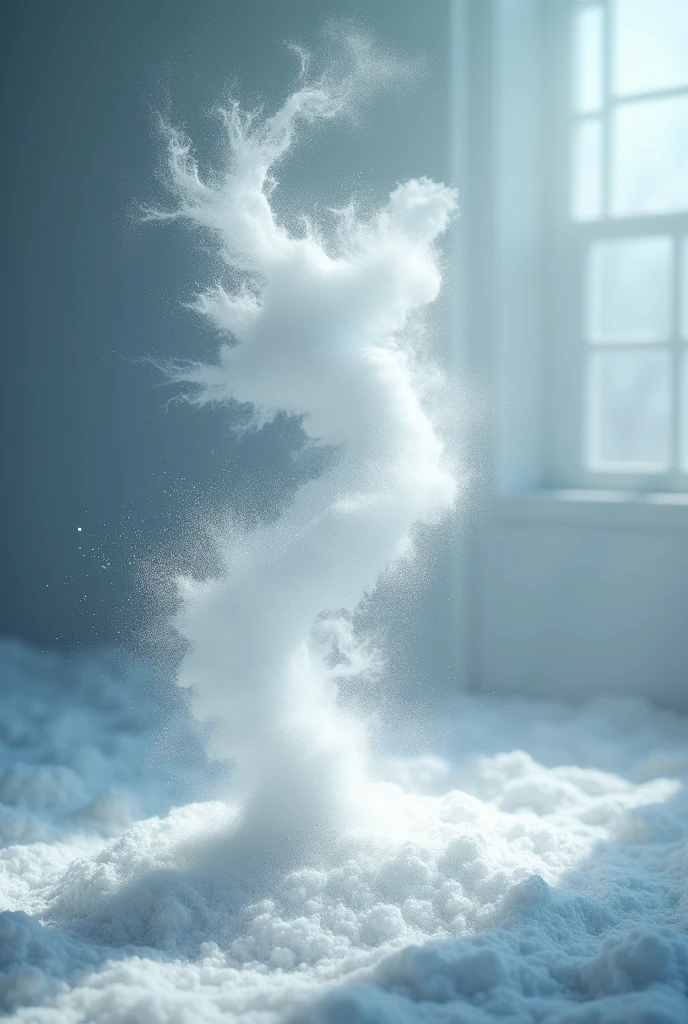 There was a room,The bed was covered with fluffy white things, soft render, dense volumetric fog, foamy waves, surreal 3 d render, soft 3d render, Volumetric rendering, rendering by octane. Heavy fog, Soft fluffy, inspired by Filip Hodas, hyperealistic octane render, Global illumination. vfx, greg rutkovsky. rendering by octane, Smoky room