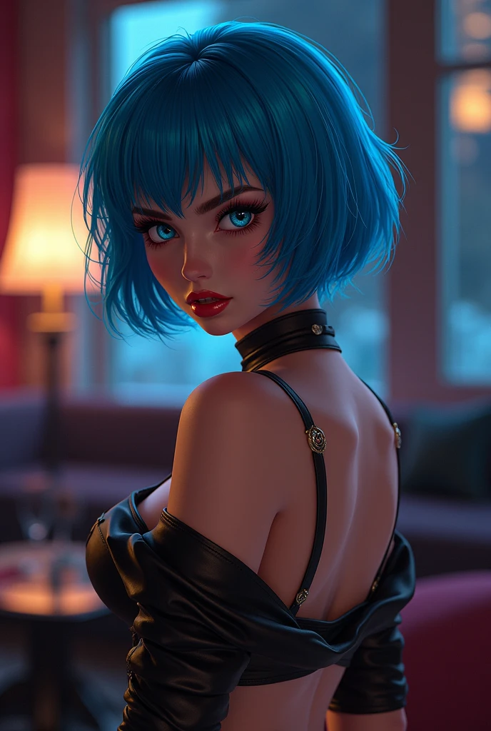 Masterpiece, best quality, 16k resolution, NVIDIA RTX Ray Tracing technology, Create a 4K resolution, ultra-realistic, and extremely detailed artwork, award winning, retina, soft light, sharp focus.(hyper-realistic:1.4) , (medium shot:1.5)

Rem from rezero, (remrin), cute, lustrous skin, enchanting gaze, blue hair, short hair, hair over one eye, blue eyes, white thighhighs, looking at viewer, strongly ashamed, embarrased, blushing, epic, cinematic, dramatic, reflective, shining, purple glow, big breasts, cleavage, sexy, modeling pose, turned

FULL BODY SHOT, ultra wide angle, textured skin, face detail, clean skin, perfect hands, perfect anatomy, anatomically correct