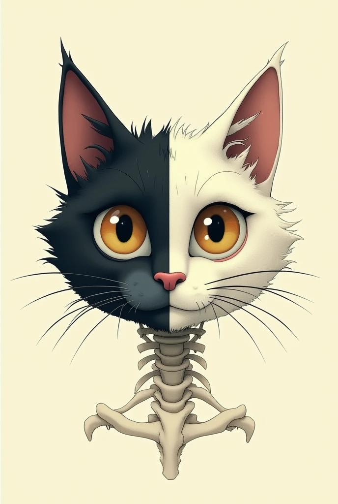 Cat skeleton. I want the picture to be cuter.