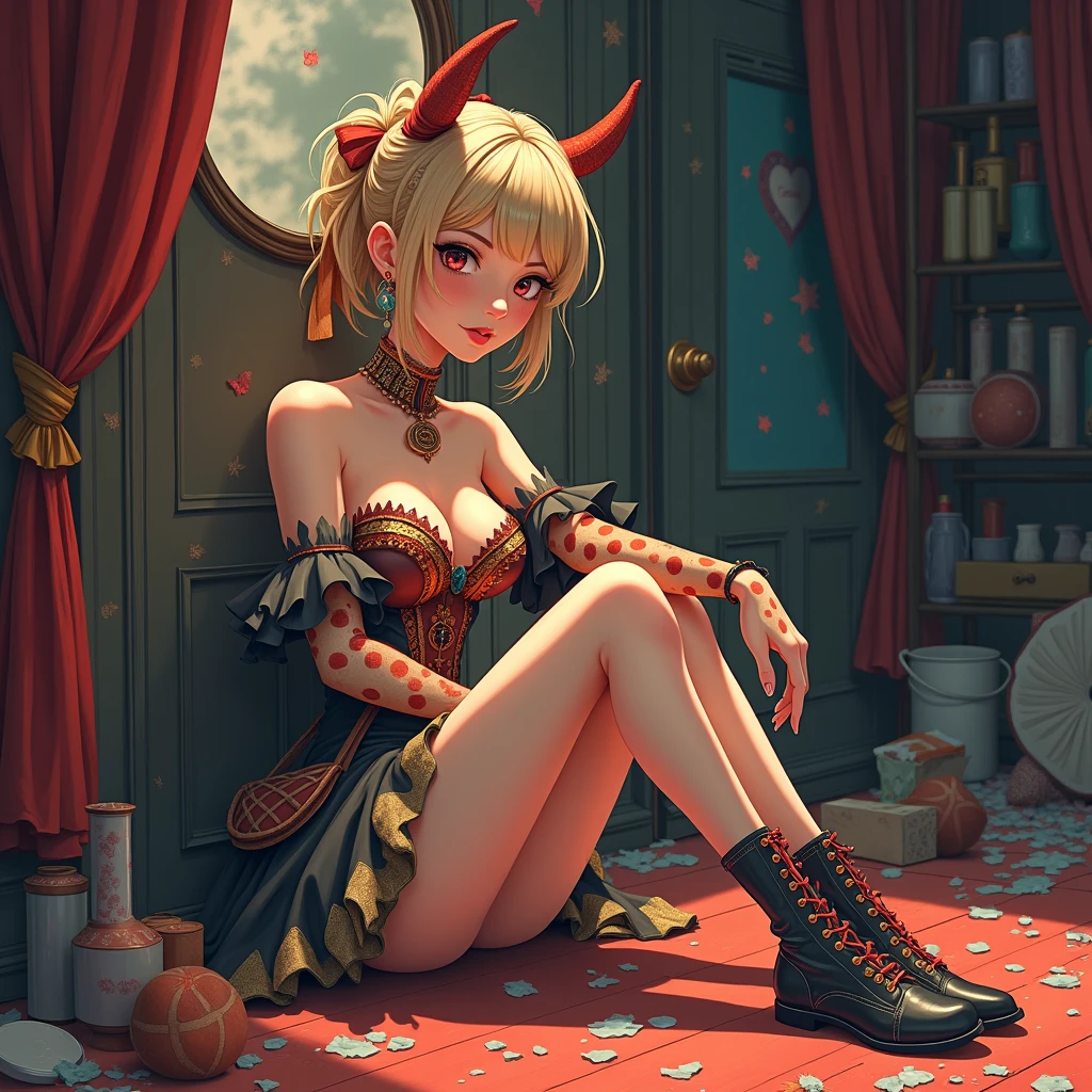 ninja girl with mouse ears, White hair, sitting spreading her legs in panties, sexly, sultry posing