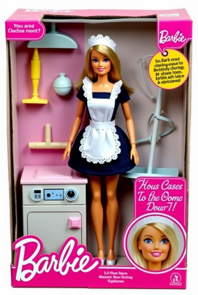 "Introducing Barbie as the charming and efficient cleaning chacha!! Imagina a Barbie en su uniforme, ready to leave every corner spotless. Create a description or story that shows Barbie at work, mostrando su perfeccionismo y habilidades de limpieza. Highlights his positive attitude and dedication to keep everything shiny. Remember how Barbie uses her favorite flying cleaning products and special techniques to achieve brilliant results. Leave your imagination and make Barbie shine in her role as a cleaning chacha!!"