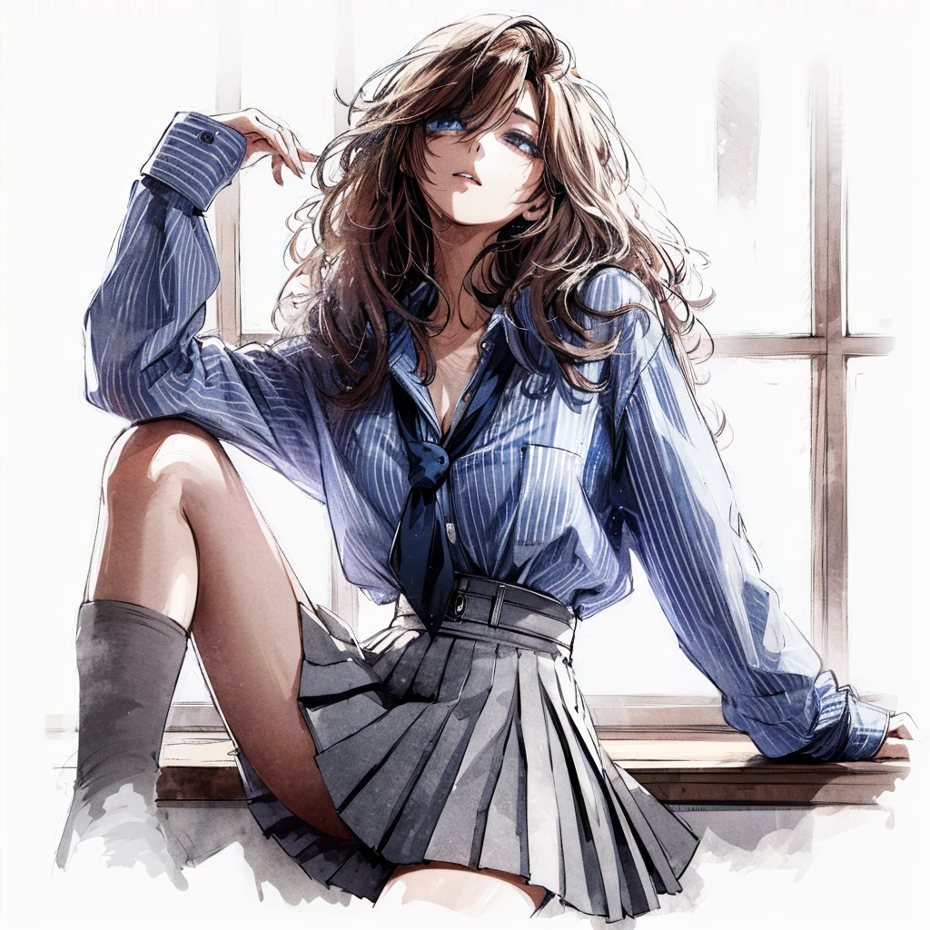 Official art using high-quality hand-drawn watercolor sketch techniques. (best quality,4k,8k,highres,masterpiece:1.2),ultra-detailed,beautiful detailed eyes,A girl with beautiful eyes, everyone, beautiful anime girl, cute anime girl, smooth anime art, anime style, elegant colors, soft lighting, delicate beautiful eyes, very coquettish, (beautiful large breast:1.2), (correct hands:1.2),