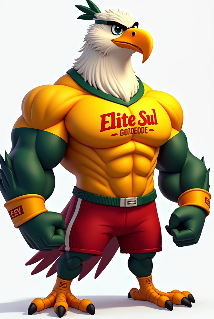 Tiger as a high school mascot with a green uniform that says ESEN TV