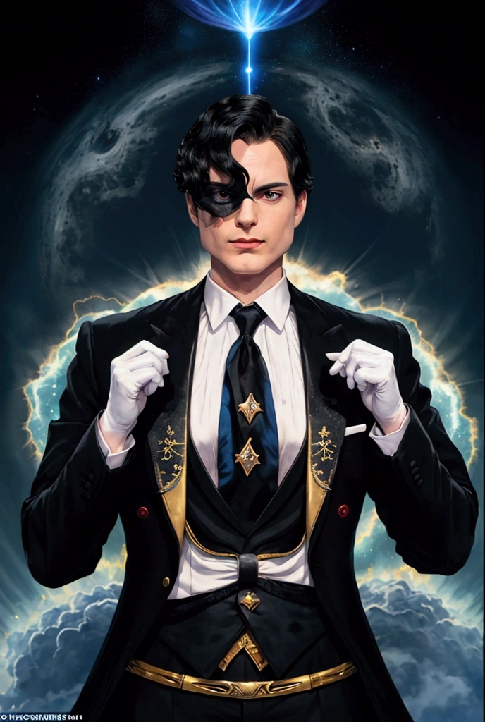 The character is a tuxedo who survives in a world destroyed by its inhabitants., who went deep into research on nuclear energy and spirituality. My tuxedo uses illusions to survive, of cosmic identity.