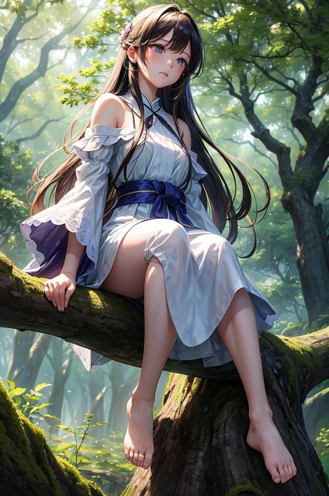 ((best quality)), ((Masterpiece)), (details), ((perfect face)), Beautiful face,dark purple ridged hair, purple eyes, teenage boy, perfect proportions , Characters from the anime Sailor Moon , girl version , Hiro Mashima Art, details ghibli town background, details ghibli scenery background