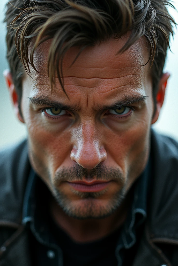 Dappled Light, (intricate:1.3), photo portrait of gerald butler as man carnage, (skin texture) (film grain), (warm hue, warm tone:1.2), movie scene from professor x directed by michael bay, (semi realistic:1.3), (hyper realistic texture skin:1.3)