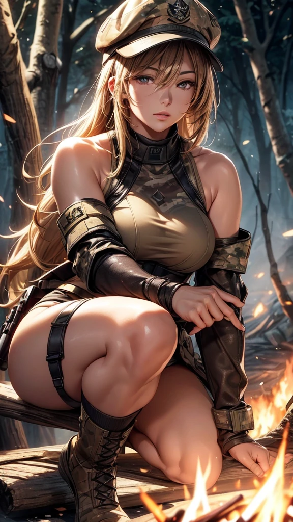 (((Black canary in the jungle))) ((The black canary wears black leather boots)), ((Superheroine Black Canary Half Squat)), ((The black canary wears a black leather jacket)), ((prostituta, bitch)) She was sweating profusely. She screamed in horror, She was afraid, She cried a lot. ((The black canary has blonde hair, She has long hair)), ((She was wearing pantyhose. trawl)), ((He wears a thick metal necklace around his neck)), ((She screamed and begged for mercy)), ((She burst into tears)). Apply heavy makeup to your face. (Your clothes are immoral, Your clothes are indecent). ((shibari, arms back behind:1.4)), ((hands on back)), (tmasterpiece, best qualityer) 1.5, 1girll, soio, (Sexy, beautiful  woman, perfect  face, perfect  eyes) full bodyesbian, ((blond hairbl)). ((high-definition face))