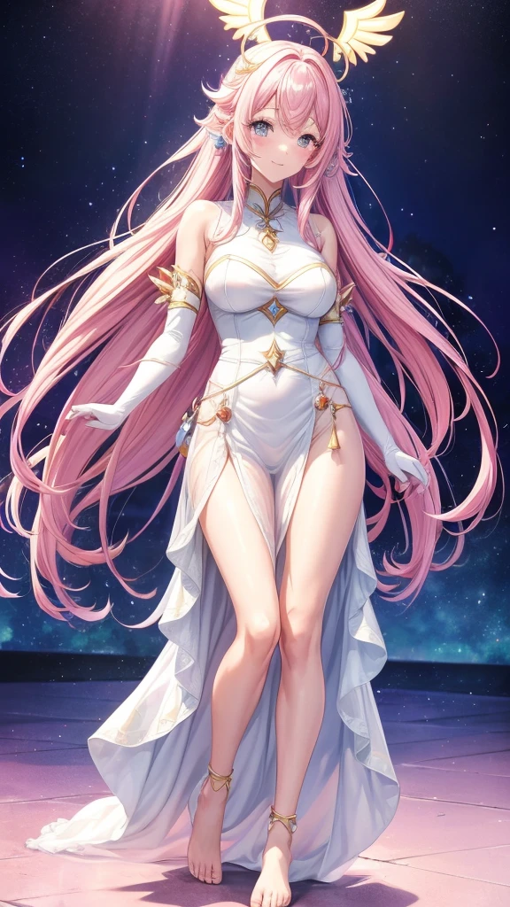 (((multicolored hair, [white hair]))), ultra realistic 8k cg, picture-perfect face, flawless, clean, masterpiece, professional artwork, famous artwork, cinematic lighting, cinematic bloom, perfect face, beautiful face, beautiful eyes, (((perfect female body, narrow waist))), gorgeous queen, royal, divine, goddess, godlike, (royal palace), fantasy, dreamlike, unreal, science fiction, (huge breasts), beautiful clothes, lace, lace trim, lace-trimmed legwear, nsfw, breasts out, absurdly long hair, very long hair, (rich:1.4), prestige, luxury, jewelry, diamond, gold, pearl, gem, sapphire, ruby, emerald, intricate detail, delicate pattern, sexy, charming, alluring, seductive, erotic, enchanting, hair ornament, necklace, earrings, bracelet, armlet, looking at viewer,