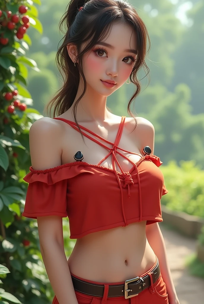 (Pretty Asian girl, idol, extremely detailed CG, 8K High Quality, Depth of field, Cinematic Light), Lens Flare, Ray tracing, beautiful lips, lots of cute soft freckles, beautiful detailed eyes, intricate detail face, ultra detailed skin, 1girl, in the dark, deep shadow, front shot, face forward,  she has red lipstick, big  eyes, black eyes, random position, pale skin, very flashy colorful orange hair, orange eyebrows, very small breasts, very nice detailed cleavage, looking at viewer, coy smile, she has lots of tattoos, must wear a shirt, ((wear low waist white tartan plaid short skirt with visible red thong legs)), tight sailor top that pushes up her breasts, ((wide gap between thighs:1.6)) , view full body from head to toe shot 3/4 , navel piercing, wear cosplay cat ears headband, wear high thighs stockings with hangers from under her skirt with belts and straps, loops earrings, piercings, jewelry, lots bracelets, at the amusements park, (Intense sex appeal of young women), (woman who makes erotic temptations), (she reaches an amazing orgasm)
 exhibiting idol-like features, emerges from the depths of shadow in an extremely detailed CG Unity 8K wallpaper. Her beautifully sculpted face boasts intricate details, with ultra-detailed skin that appears almost alive, 