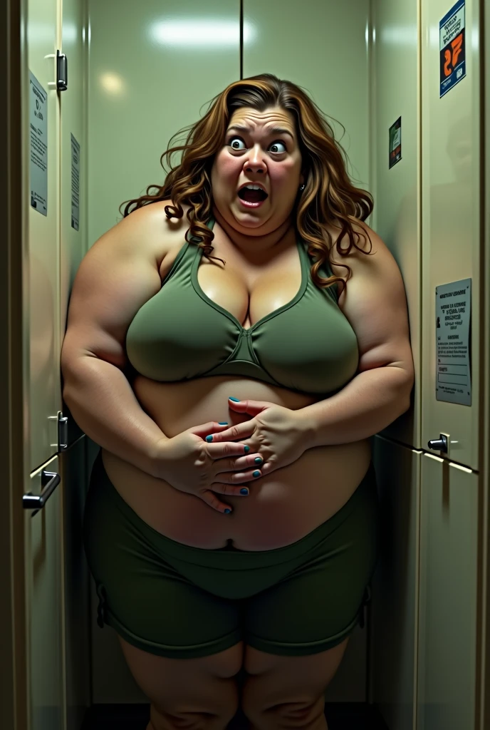 Dilma with big tits and ass sigma wedgie on the ceiling hanging in pain does not touch the floor skinny desperate bra