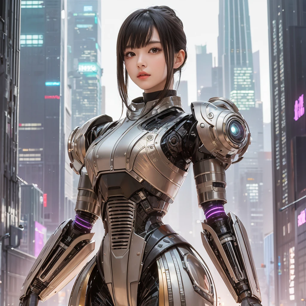 Very detailed, Advanced Details, high quality, 最high quality, High resolution, 1080p, hard disk, beautiful,(sweaty face,beautifulサイボーグの女性,Mecha Cyborg Girl,Combat mode: She's wearing a Transformers mech,full body shot Short Hair Primary school students Spread your legs wide Do not expose skin
