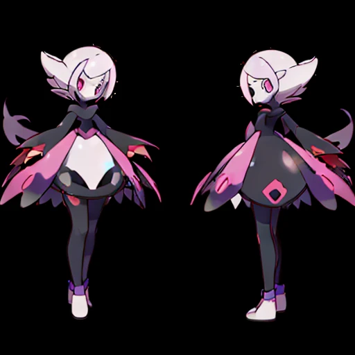 (((Best Quality))) , ((full body)), multiple views, reference sheet, pkmn, mono eye, ghost,