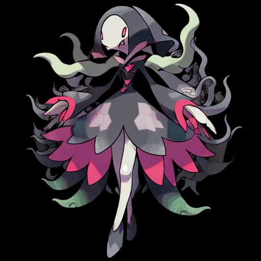 pkmn, black background, tentacles, clothes,