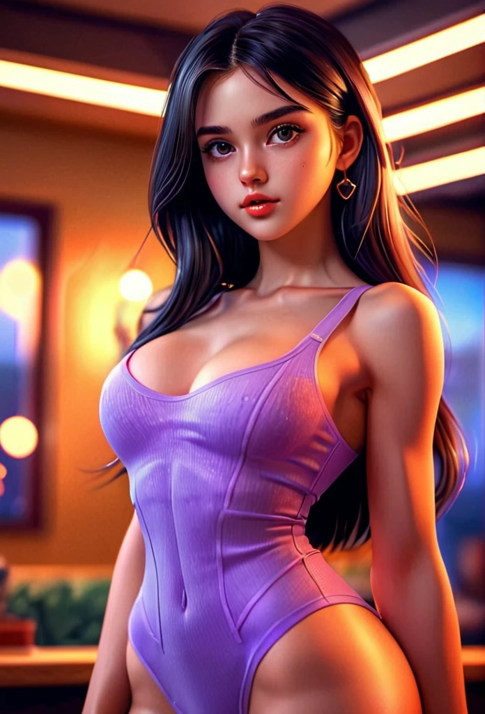 cute teenage girl, about 160 cm tall, brown eyes, bright and cute colors of clothes, Long straight black hair, masterpiece, high quality, ultra quality, high quality, High resolution, ultla High resolution, absurdity, 4K, 8 K, 16 thousand., hyper-detailed, complex detailed, amazing shading, High contrast, super beautiful illustration, angle, ideal anatomy, Correct anatomy, perfect proportion, perfect face, perfect hands, perfect legs, perfect fingers,score_9, score_8_up, score_7_up, dramatic lighting, highly detailed, high budget, bokeh, cinemascope, moody, epic, gorgeous, film grain, grainy, masterpiece, best quality, perfect anatomy, very aesthetic, official art, 8k, Shine,