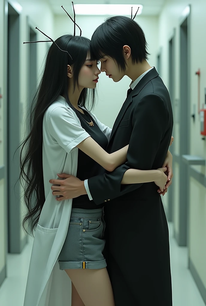 Two androgynous female high school athletes,
Both have big ,
Both of them have the same hairstyle and hair color、Different heights,
Changing clothes in the changing room,
One of them is not wearing anything,
The other sees her naked and tries to caress her,
Full Body Shot,
duo,
Masterpiece.,