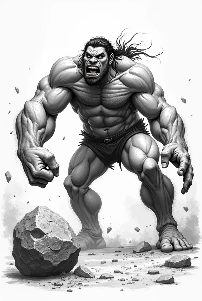 Monster in bodybuilding image angry face