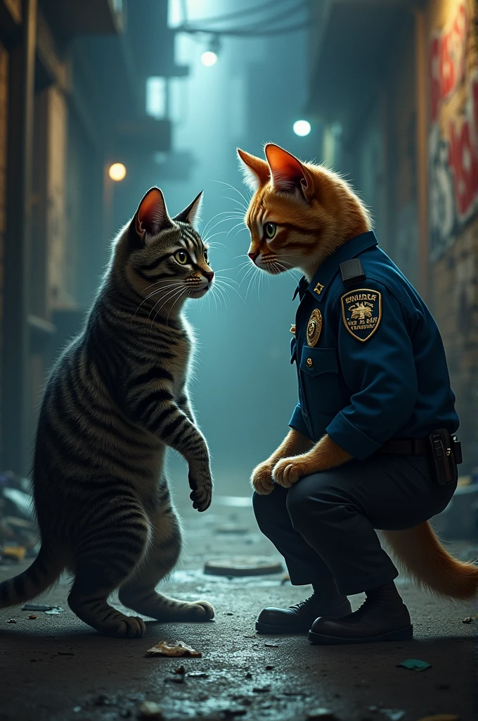 A police cat arest a thief