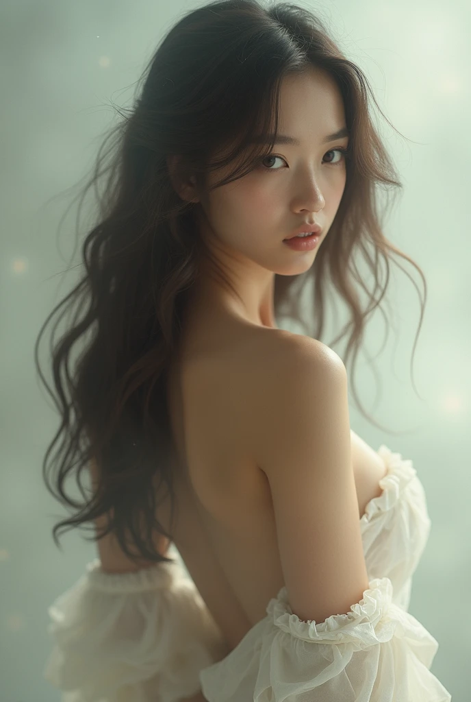A very beautiful Korean girl showing her ash