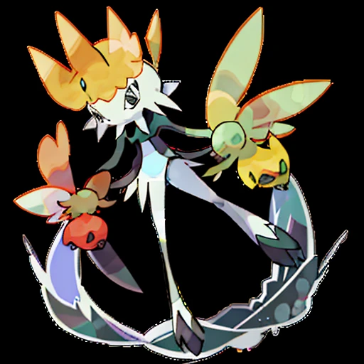 pkmn, black background,  fairy, water,