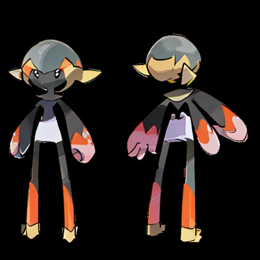 <lora:pokesprite:0.8>, trainer, full body, <lora:ankha_v0.0.1:1> Ankha. groundtype, white background front and back