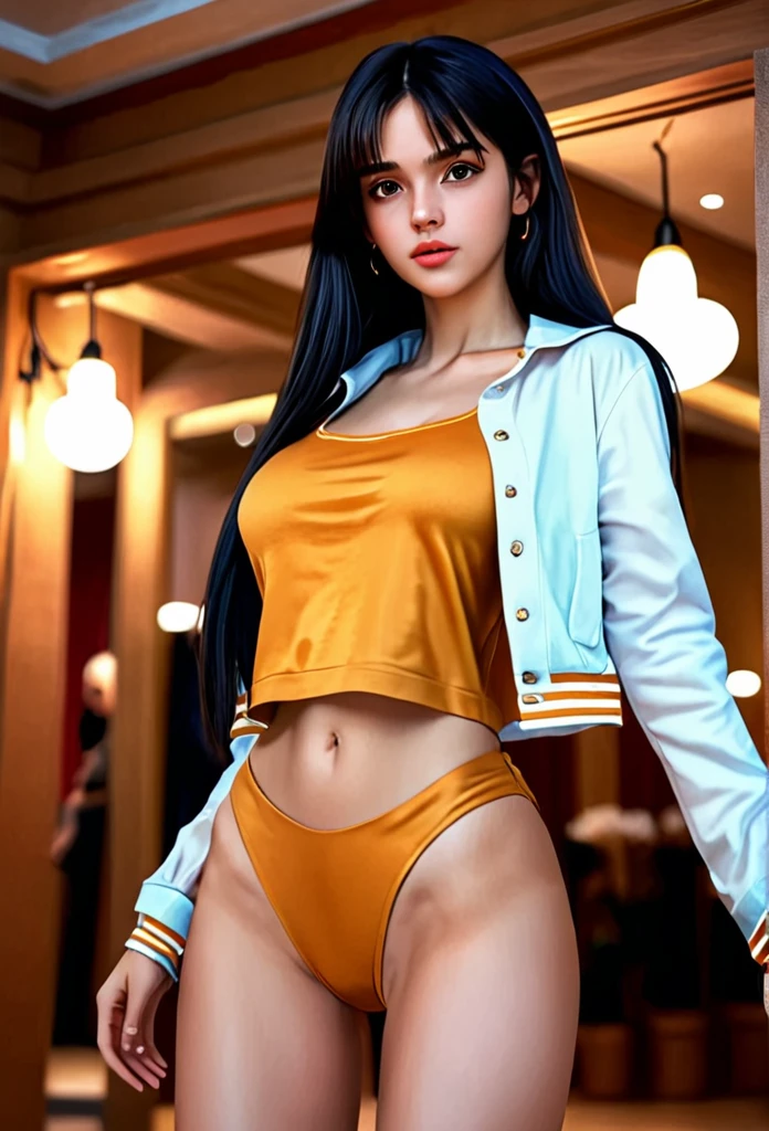 cute teenage girl, about 160 cm tall, brown eyes, bright and cute colors of clothes, Long straight black hair, masterpiece, high quality, ultra quality, high quality, High resolution, ultla High resolution, absurdity, 4K, 8 K, 16 thousand., hyper-detailed, complex detailed, amazing shading, High contrast, super beautiful illustration, angle, ideal anatomy, Correct anatomy, perfect proportion, perfect face, perfect hands, perfect legs, perfect fingers,score_9, score_8_up, score_7_up, dramatic lighting, highly detailed, high budget, bokeh, cinemascope, moody, epic, gorgeous, film grain, grainy, masterpiece, best quality, perfect anatomy, very aesthetic, official art, 8k, Shine,