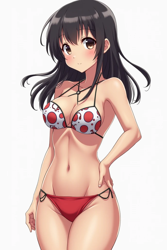 naked lolicon anime girl child, holding a penis in her hands