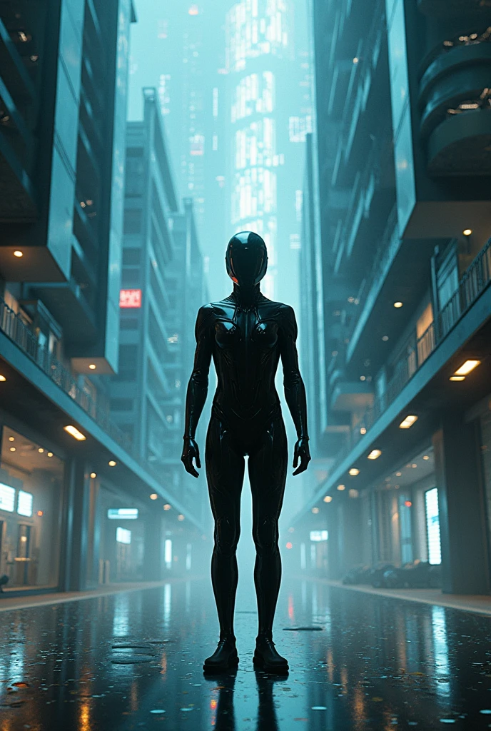 A Gemini figure surrounded by multiple mirrors or reflections, symbolizing duality and communication, with a bustling cityscape in the background. The atmosphere should be vibrant and communicative. --ar 16:9