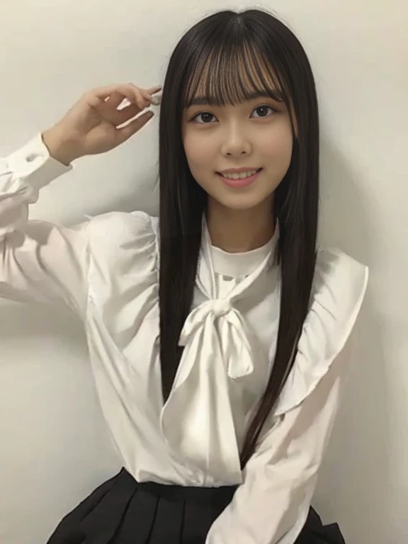 masterpiece, best quality, ultra-detailed, illustration, over, jewelry, long hair, solo, kneeling, lovely black dress, flat chested, sexual, erotic, random sensual pose, ulzzang-6300:1.3), (modern-hanbok:0.8), graceful sitting pose), wearing traditional attire, (full-body:1.3), (sleek hair:1.5), historical palace scenery, (serene expression), gentle smile, RAW, 8k, incredibly detailed facial close-up, extraordinary quality, realistic, photorealistic, rich colors, ultra-detailed, 1girl, solo, seated portrait, (best illustration) , blunt bangs, <lora:Hanni:1>