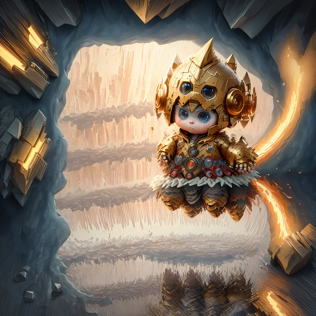 "Arte conceitual imaginativa de uma criatura fofa inspirada em Lora, with the appearance of an insect hoof and dressed as a queen. (tag CuteCreatures ponderada em 0,9)"