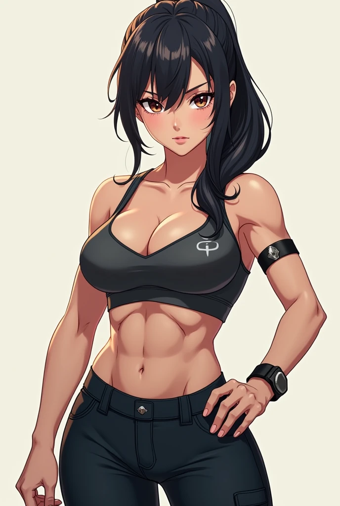 (cutesexyrobutts:0.8), (score_10, score_9_up, score_9, score_8_up, score_7_up, source_anime), (digital painting), (fine line work), (best quality), (extremely detailed), (highest quality), (intricate linework), (intricate details), more detail XL, foto desde abajo, focus cleavage, Akali kda prestige, Yellow Eyes, Black Hair, Arm Tattoo, Tattoo, Big Breasts, cowboy_shot, complex background, hearts, dynamics, nsfw