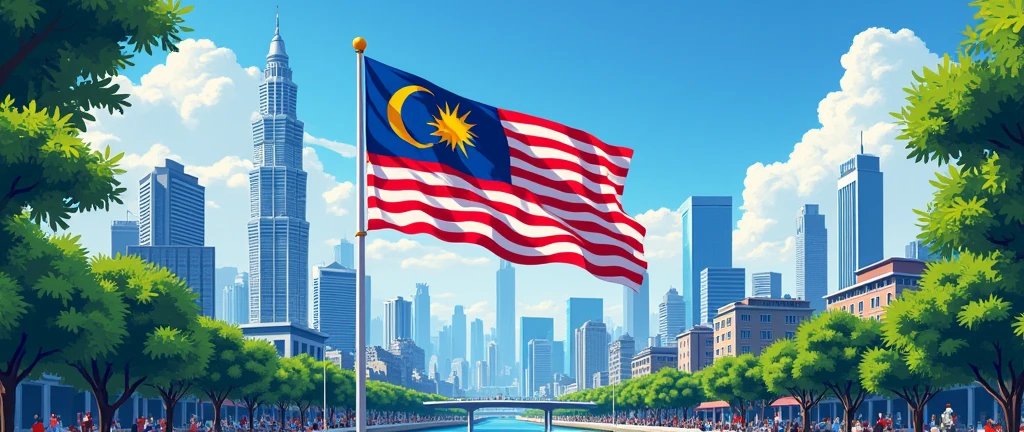 the Malaysia flag,MalaysiaFlag,Hyperrealistic,Hyperdetailed,realistic,masterpiece,best quality,ultra realistic,High Detail,<lora:AsiaFlags01-000002:1>,Cinematic Lighting,in winter,rain,rainy days,cloudy,city,cityscape,street,