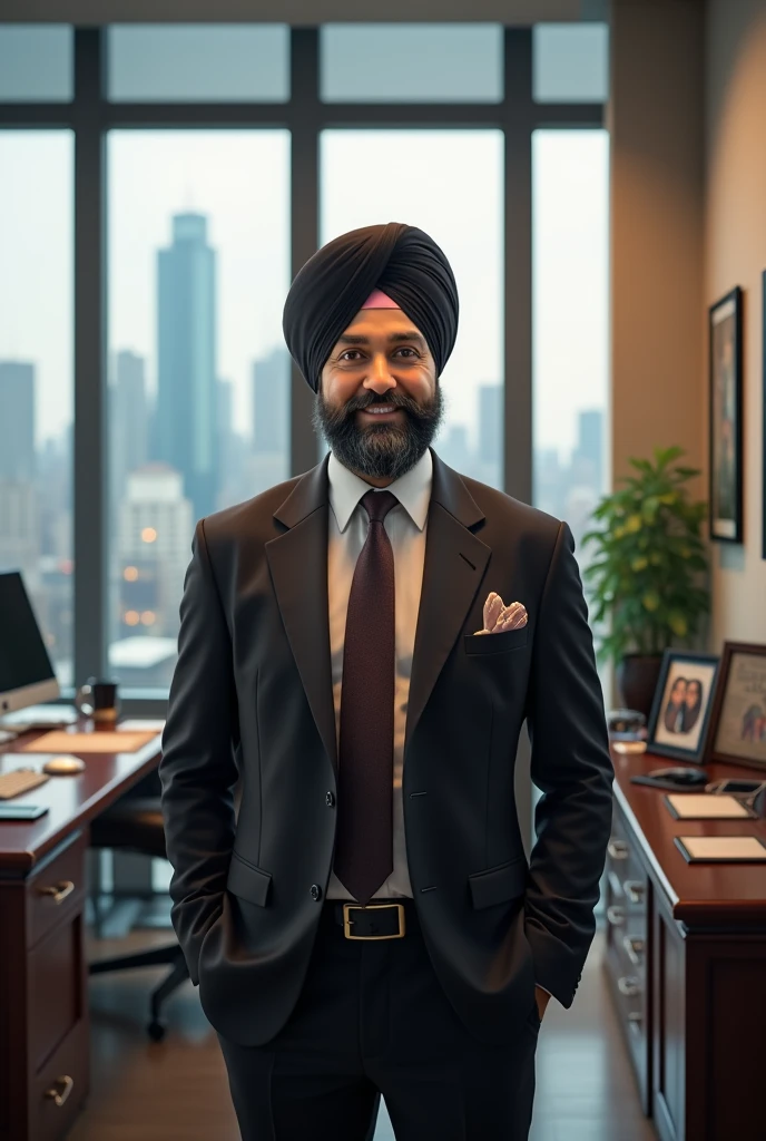 A Marwari entrepreneur expanding his business, investing in modern technology while maintaining traditional values