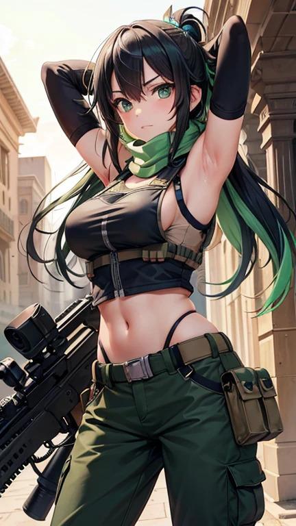 (SFW), masterpiece, best quality, highres k, professional artwork, famous artwork, clean, cinematic lighting, beautiful eyes + detail, beautiful hair + detail, multicoloured hair, (sexy young female body:1.4), ( medium breasts, lactation), happy:1.2, smile, sexy looking at the viewer, floating hair, (M4a1), makeup, neckerchief, green armband,  green one-piece sweater, black hair, long hair, (earphones), brown eyes, sand-colored windbreaker tied around the waist
outdoors, at nig (in love),  from above,  black leotard, chilling on couch, cozy, welcoming warm, siting on couch, cross legged on couch, sitting with legs crossed, at home, thigh high socks,{m4a1_girlsfrontline:0.90},indoors, living rsoom, lips seperated,(28 year old anime woman) hourglass shape, anime woman, 