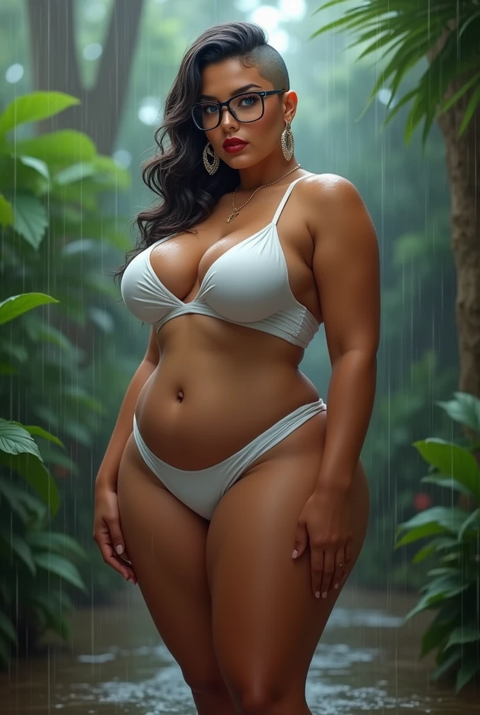 (Artwork, high quality, realistic, Ultra realistic, Remarkably high quality, photorealistic:1.5), pelada, nua, corpo pintado, perfect medium nude breasts, nude, naked, 32DD, (((((realistic ravishing Native brazilian curvy indian 22-year-old female a seductive tribla body paint))))), Sensual, hot photo shoot, sharp focused on, detailed, realistic, high definition, studio lighting, seductive, Attractive, Seductive, Standing facing the viewer with hands to the side, beside outdoors, Forested area, Near grassy area with sunset in the background, recurve bow and arrow quiver, War red paint, her name is Ahote Redfeather Whitecloud, View of bare upper body with body paint, Headdress feather. sexy malicious attractive happy smile.