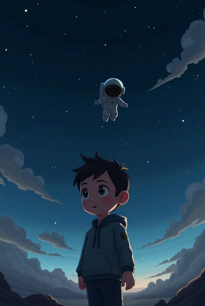 Menino autista, 6 anos, cor lisa, cabelo preto curto, children's stories, pensa ser astronauta, On the planet of magical colors , various poses