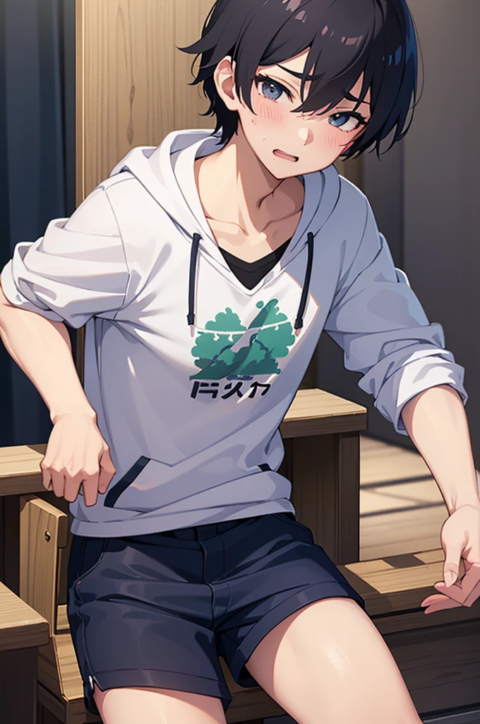 This boyは純朴で元気でかっこいい,The charm of being a teenager,(Thin eyebrows)((Cool casual clothing adjustments:1.4)),,White hoodie,Chosen by Fate,clavicle,Stiff, thin limbs,Light and Dark,,Unevenness,Winner of the National High School Boys Mister Contest,(Official website of the National High School Boys Mister Contest),Smooth CG art,Anime Art,High resolution,Highest quality,,4K,8k,Best Quality,Depth of written boundary, (face), Emotional hands, eye,Virtue,clean,clear,(Makoto Shinkai Style),blush,sexual excitement,,Open your mouth,tears,Drooling,Man&#39;s thinking,(This boy:1.4),,Male commentator, VR game commentator,SF Unreasonable,This boyの膨れた股間を,Suddenly, smartphone listeners「No dick」I felt something strange in my crotch when I was asked to,