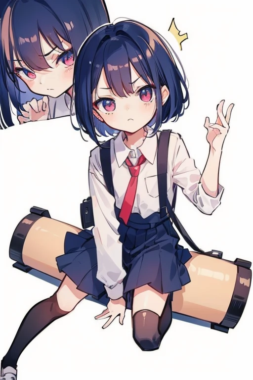 high resolution,primary school student,red school bag,young,flat chest,Completely naked,nipple,Pussy,spread legs,spread pussy