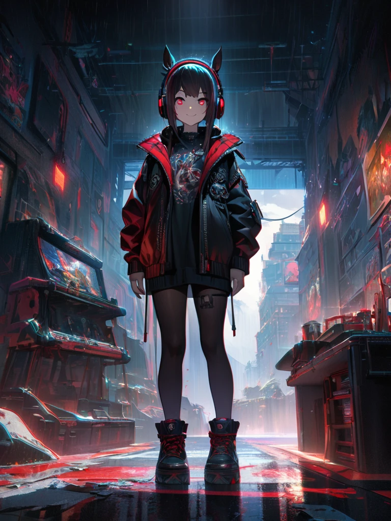 Masterpiece, (illustration:1.3), style by Style-Autumn by artists (Jeremy Lipking:0.8), (Joshua Middleton:0.8), (Andrew Atroshenko:0.8), (Bruce Timm:0.8), (Frank Cho:0.8). Sharp focus. intricate, high detail, night, city, portrait, blacklight, <lora:uv:0.7>,neon trim, neon lights, graffiti, full body, cyberpunk, <lora:Cyberpunk_helper:0.7>,maximalism, masterpiece, best quality, highly detailed, (8k), (4k), HDR, beautiful detailed girl, beautiful detailed face, beautiful detailed eyes, perfect shadow, masterpiece, best quality, perfect skin, shiny skin, perfect hands, perfect girl,