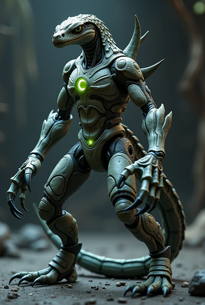 Character inspired by a praying mantis with black and white eyes, long antennae on his head with fronts that look like sharp dives, legs, a muscular body of a praying mantis, black palps mixed with yellow and grayish for his body and a dangerous fighter side who has a body that stands like a real person 