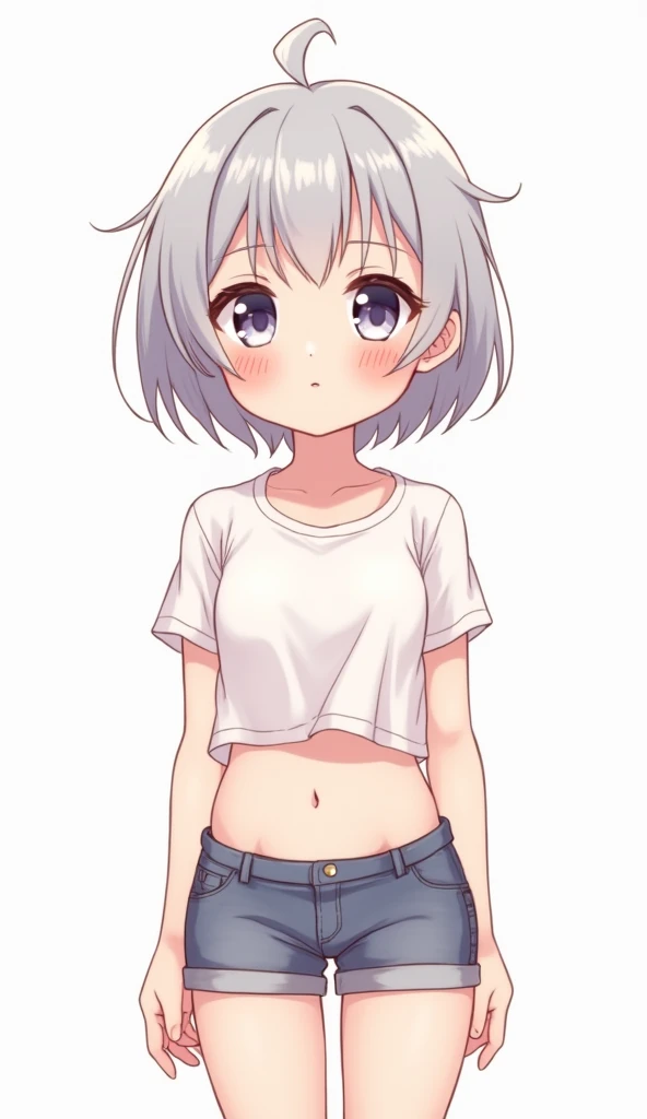 ((young girl ,short stature,gyaru)) ,flat chest, hime cut bun hair.nsfw,heavyset.frilled one-piece-swimsuit,,moistened eyes,blush,sexual ecstasy