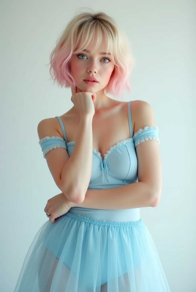 (Antique style, girly: 1.2, pink hair: 1.1, blue eyes: 1.1, big eyes)