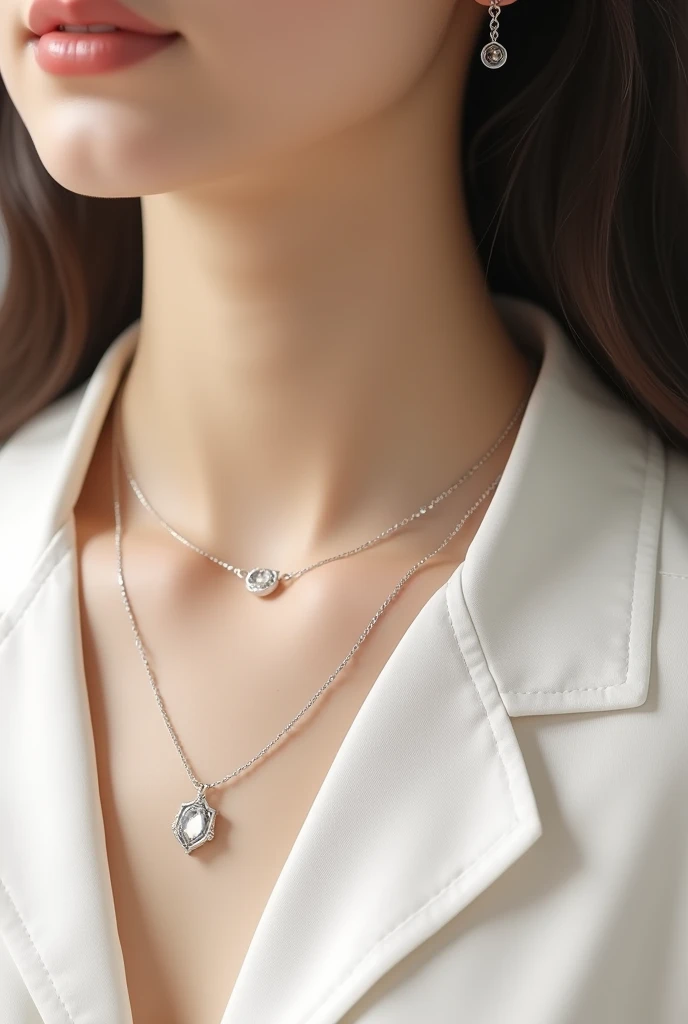 silver hanging necklace
