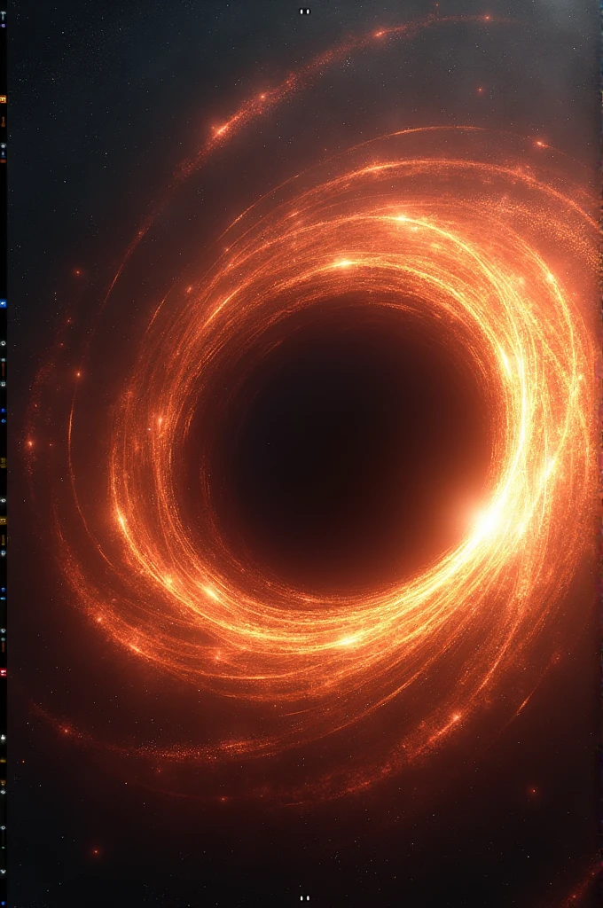 Black hole, accretion disk, swallowing a star, space