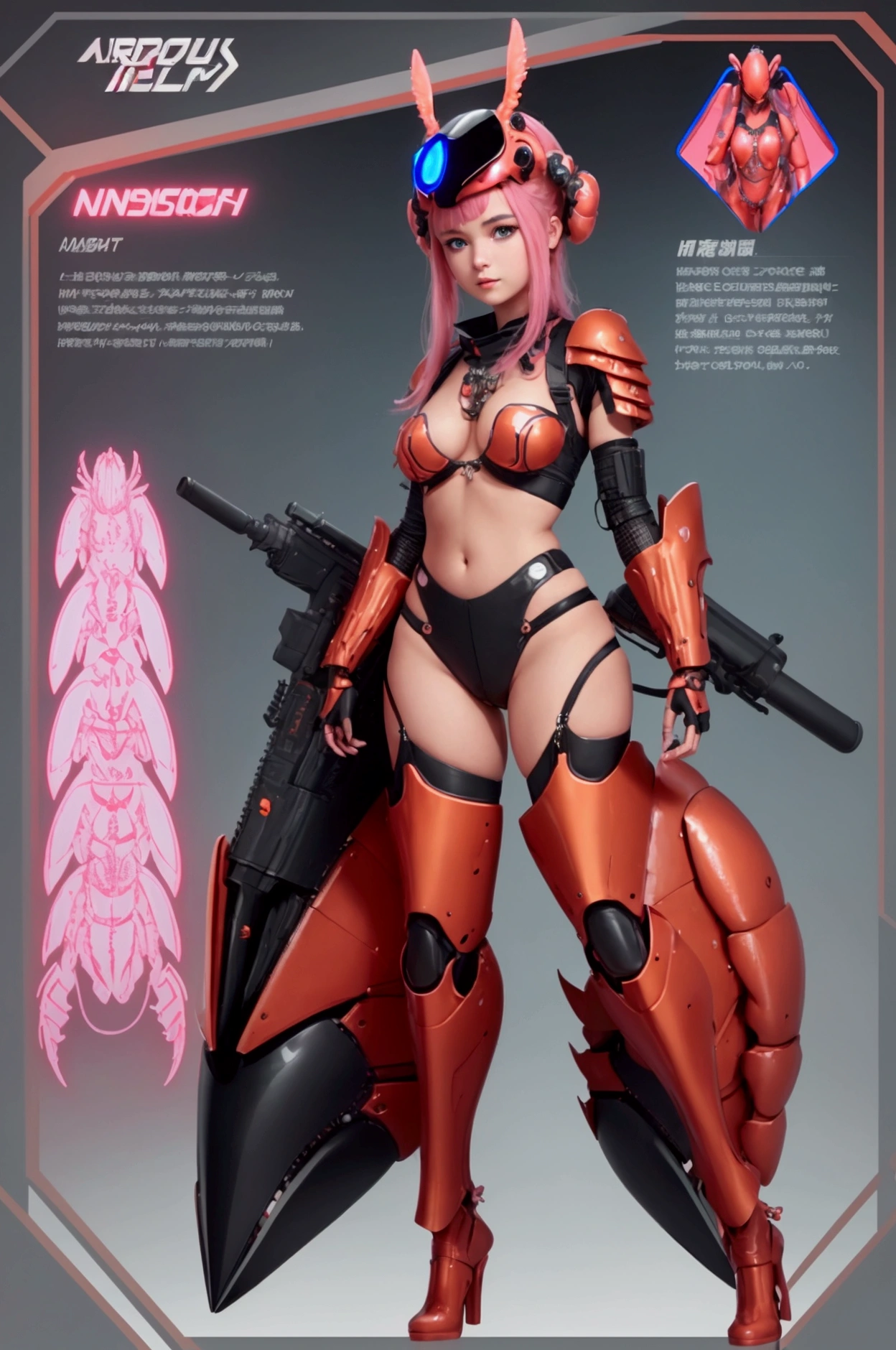 best quality, high_resolution.girl parasite_mecha ,out viscera, peeled skin, guro,